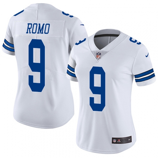 Women's Nike Dallas Cowboys #9 Tony Romo White Vapor Untouchable Limited Player NFL Jersey - Ujersey