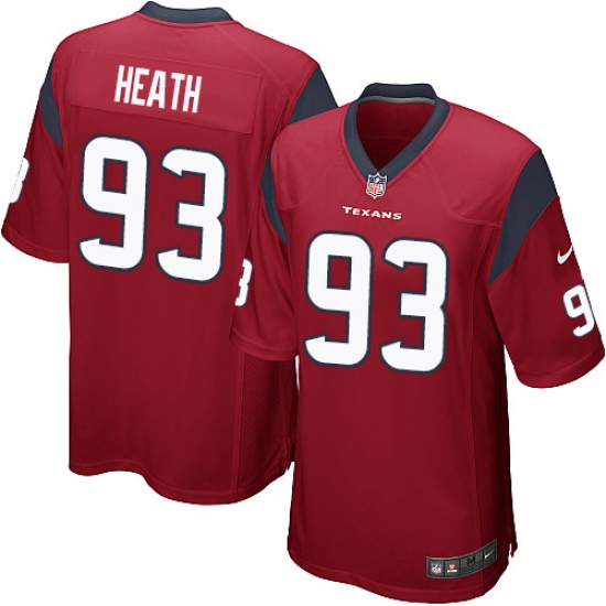Men's Nike Houston Texans #93 Joel Heath Game Red Alternate NFL Jersey - Ujersey