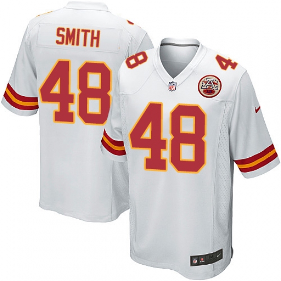 Men's Nike Kansas City Chiefs #48 Terrance Smith Game White NFL Jersey - Ujersey