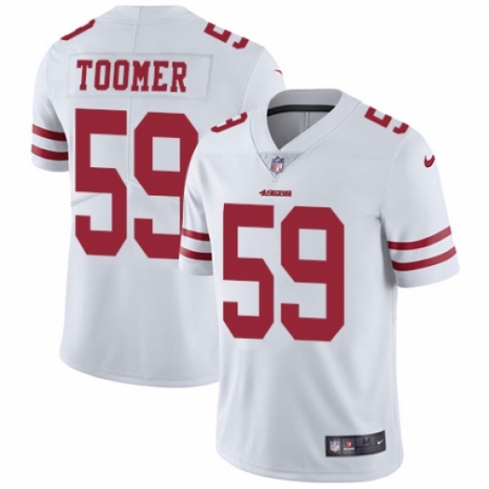 Youth Nike San Francisco 49ers #59 Korey Toomer White Vapor Untouchable Limited Player NFL Jersey - Ujersey