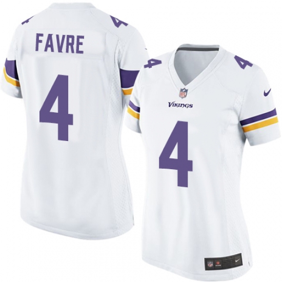 Women's Nike Minnesota Vikings #4 Brett Favre Game White NFL Jersey - Ujersey