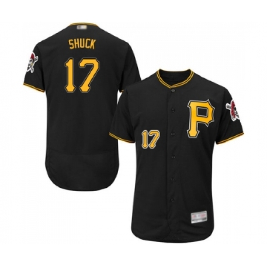 Men's Pittsburgh Pirates #17 JB Shuck Black Alternate Flex Base Authentic Collection Baseball Jersey - Ujersey