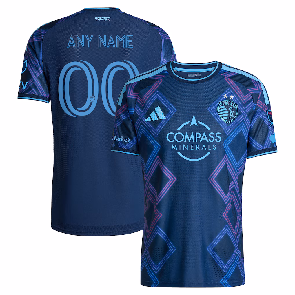 Men's Sporting Kansas City adidas Blue 2026 The 18th & Vine Kit On-Field Authentic Patch Custom Jersey - Ujersey NHL
