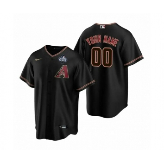 Men's Arizona Diamondbacks Active Player Custom Black 2023 World Series Cool Base Stitched Baseball Jersey