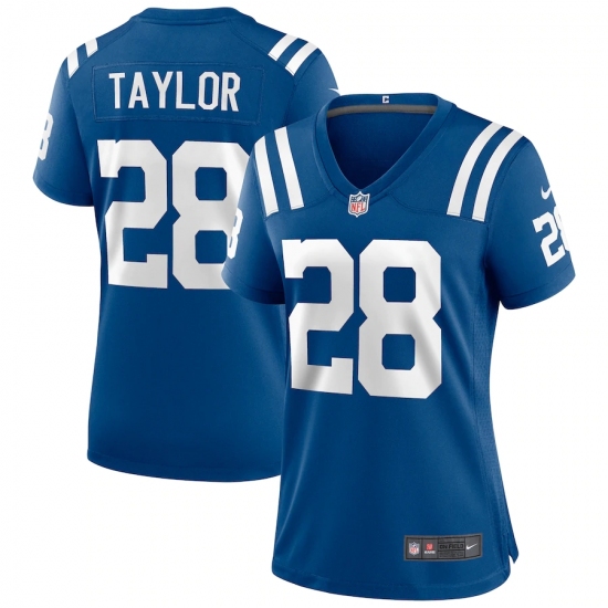 Women's Indianapolis Colts #28 Jonathan Taylor Blue Nike Royal Limited Jersey - Ujersey