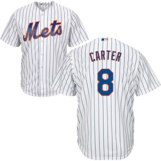 Youth Majestic New York Mets #8 Gary Carter Replica White Home Cool Base MLB Jersey - Ujersey