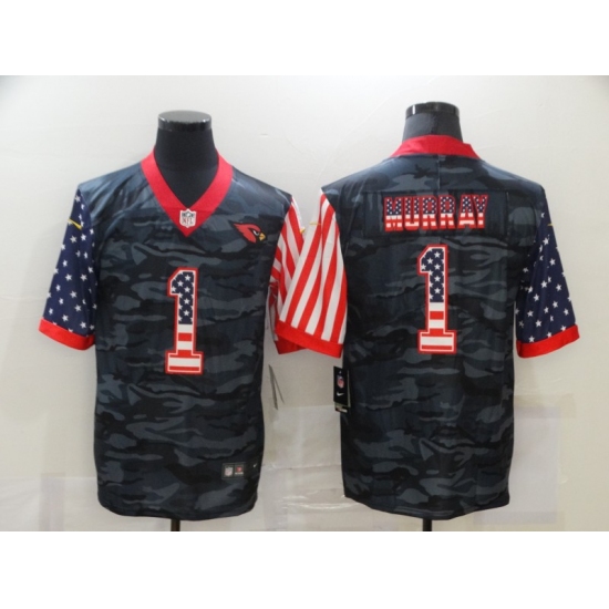 Men's Arizona Cardinals #1 Kyler Murray Camo Flag Nike Limited Jersey