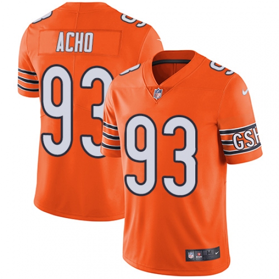 Men's Nike Chicago Bears #93 Sam Acho Limited Orange Rush Vapor Untouchable NFL Jersey - Ujersey