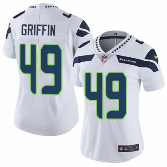 Women's Nike Seattle Seahawks #49 Shaquem Griffin White Vapor Untouchable Elite Player NFL Jersey - Ujersey
