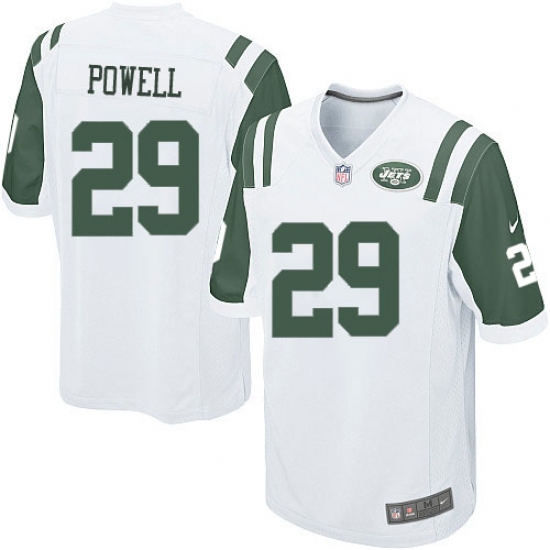Men's Nike New York Jets #29 Bilal Powell Game White NFL Jersey - Ujersey