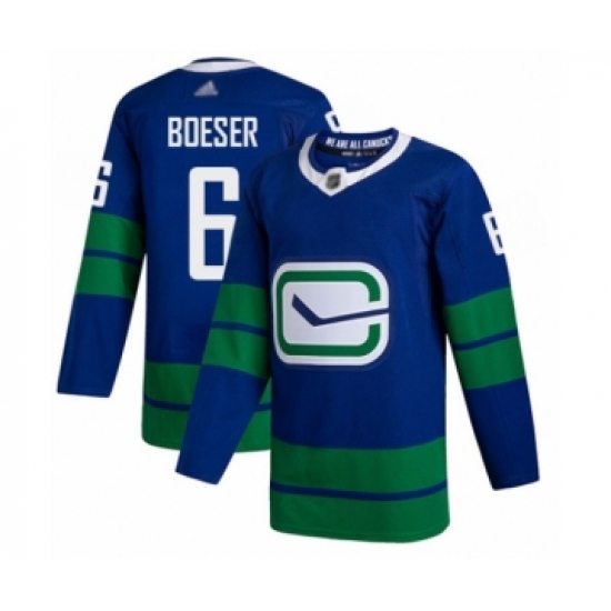 Youth Vancouver Canucks #6 Brock Boeser Authentic Royal Blue Alternate Hockey Jersey - Ujersey