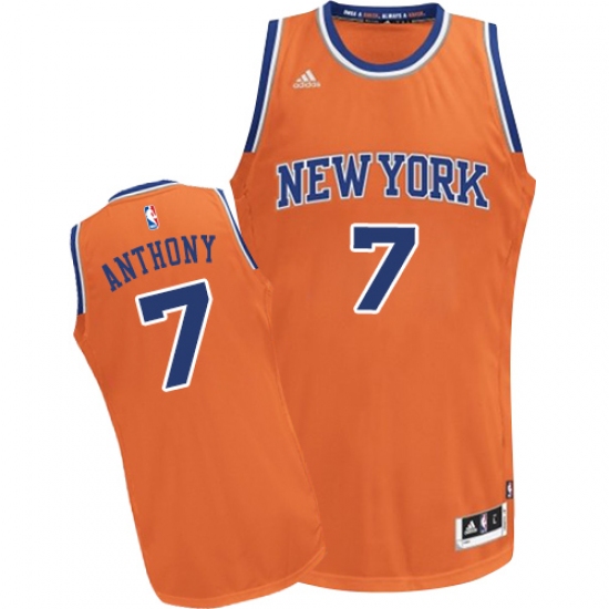 Youth Adidas New York Knicks #7 Carmelo Anthony Swingman Orange Alternate NBA Jersey - Ujersey
