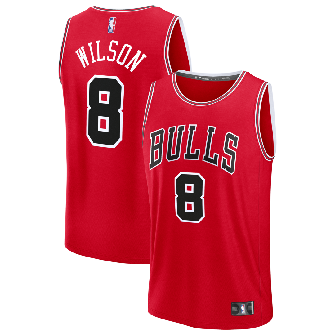 Men's Chicago Bulls Caleb Wilson Fanatics Red 2026 NBA Draft First Round Pick Fast Break Jersey - Icon Edition - Ujersey