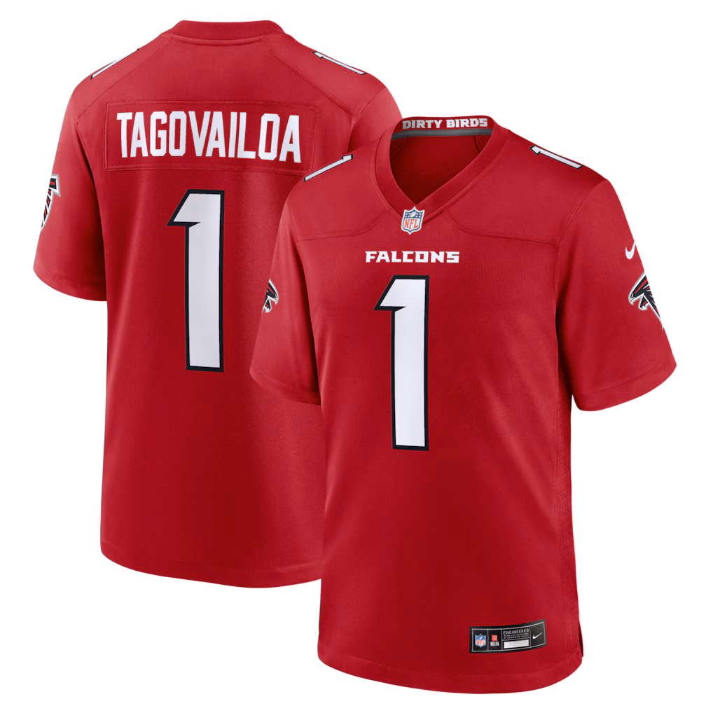 Men's Atlanta Falcons Tua Tagovailoa Nike Red Game Jersey - U-jersey