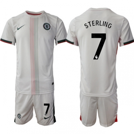 Men Chelsea 2026 Soccer Jerseys White #7 STERLING