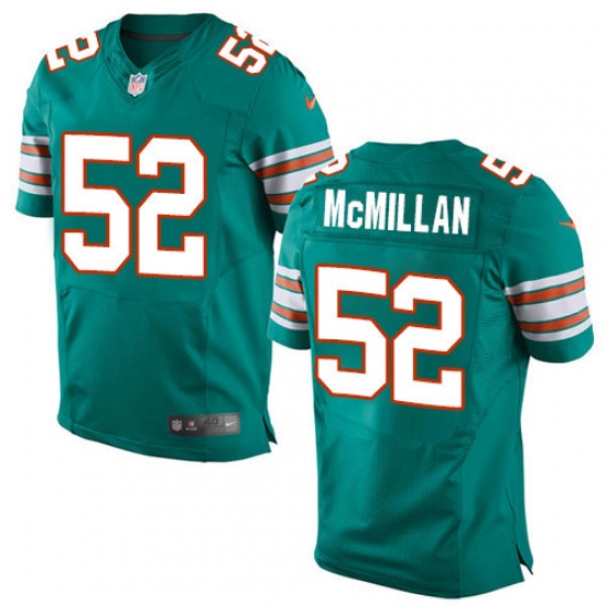 Men's Nike Miami Dolphins #52 Raekwon McMillan Elite Aqua Green Alternate NFL Jersey - Ujersey
