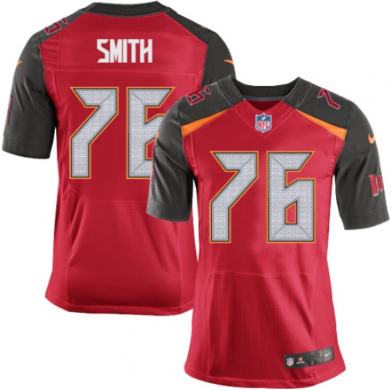 Men's Nike Tampa Bay Buccaneers #76 Donovan Smith Elite Red Team Color NFL Jersey - Ujersey