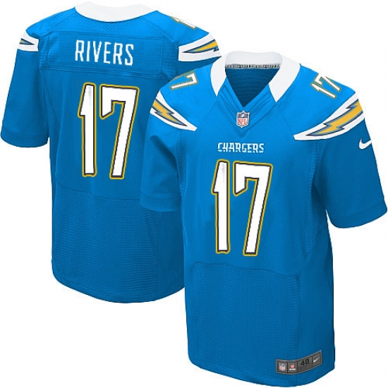 Men's Nike Los Angeles Chargers #17 Philip Rivers Elite Electric Blue Alternate NFL Jersey - Ujersey