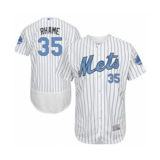 Men's New York Mets #35 Jacob Rhame Authentic White 2016 Father's Day Fashion Flex Base Baseball Player Jersey