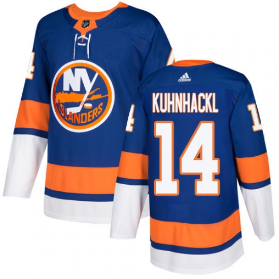 Men's Adidas New York Islanders #14 Tom Kuhnhackl Premier Royal Blue Home NHL Jersey - Ujersey