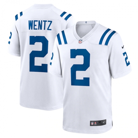 Men's Indianapolis Colts #2 Carson Wentz Nike White Limited Jersey - Ujersey
