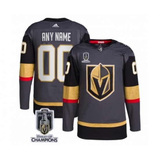 Men's Vegas Golden Knights Active Player Custom Gray 2023 Stanley Cup Champions Stitched Jersey - Ujersey