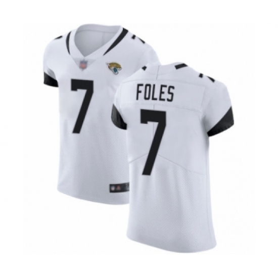 Men's Jacksonville Jaguars #7 Nick Foles White Vapor Untouchable Elite Player Football Jersey - Ujersey