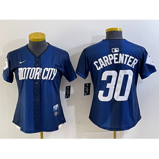 Women's Detroit Tigers #30 Kerry Carpenter 2024 Navy City Connect Cool Base Limited Stitched Jersey - Ujersey