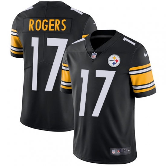 Men's Nike Pittsburgh Steelers #17 Eli Rogers Black Team Color Vapor Untouchable Limited Player NFL Jersey - Ujersey