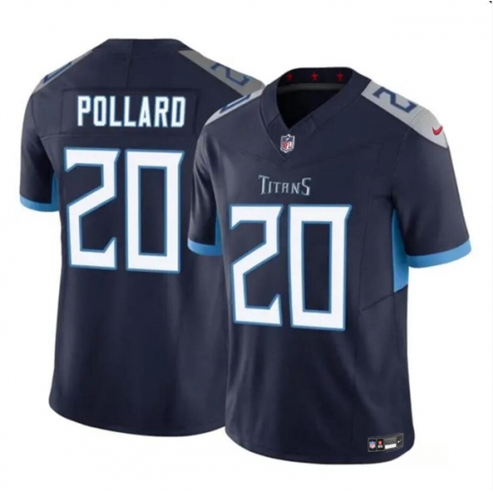 Men's Tennessee Titans #20 Tony Pollard Navy 2023 F.U.S.E. Vapor Limited Football Stitched Jersey - Ujersey