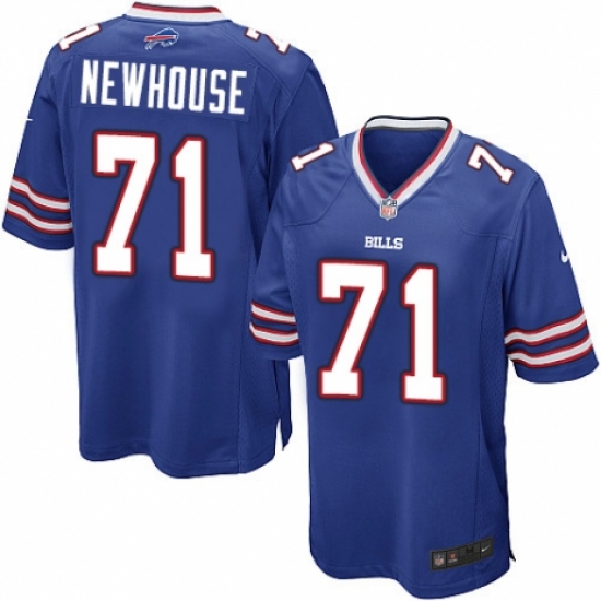 Men's Nike Buffalo Bills #71 Marshall Newhouse Game Royal Blue Team Color NFL Jersey - Ujersey