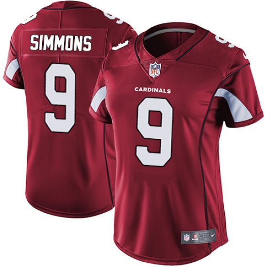 Women's Nike Arizona Cardinals #9 Isaiah Simmons Red Team Color Stitched NFL Vapor Untouchable Limited Jersey - Ujersey