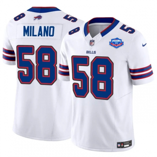 Men's Buffalo Bills #58 Matt Milano White 2025 F.U.S.E. With Farewell Vapor Untouchable Limited Football Stitched Jersey - Ujersey