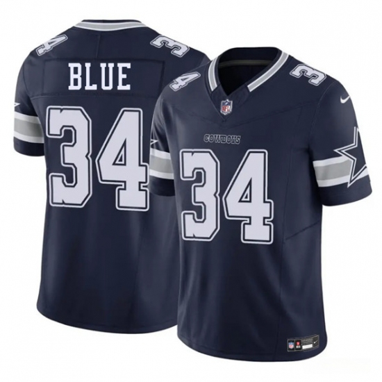 Men's Dallas Cowboys #34 Jaydon Blue Navy 2025 F.U.S.E Draft Vapor Untouchable Limited Football Stitched Jersey - Ujersey
