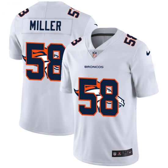Men's Denver Broncos #58 Von Miller White Nike White Shadow Edition Limited Jersey - Ujersey