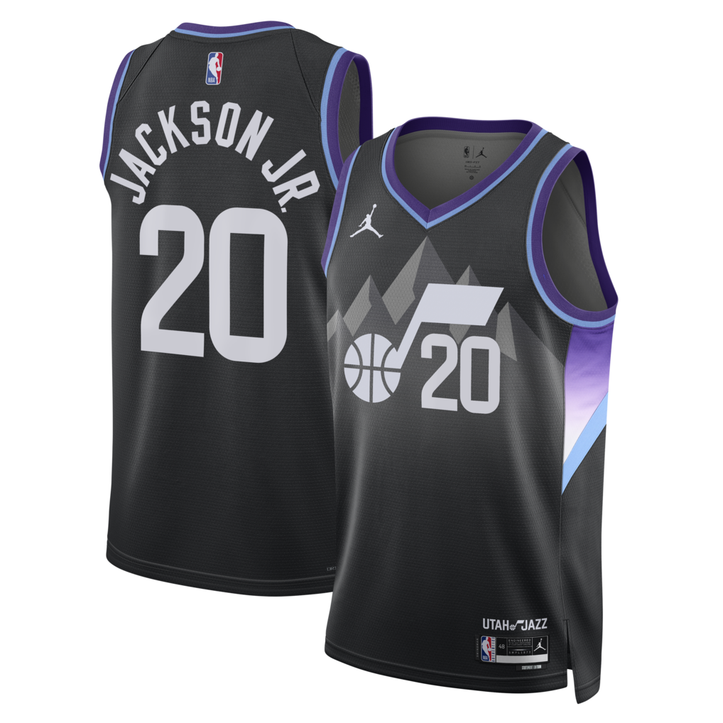 Unisex Utah Jazz Jaren Jackson Jr. Jordan Brand Black Swingman Jersey - Statement Edition - U-jersey