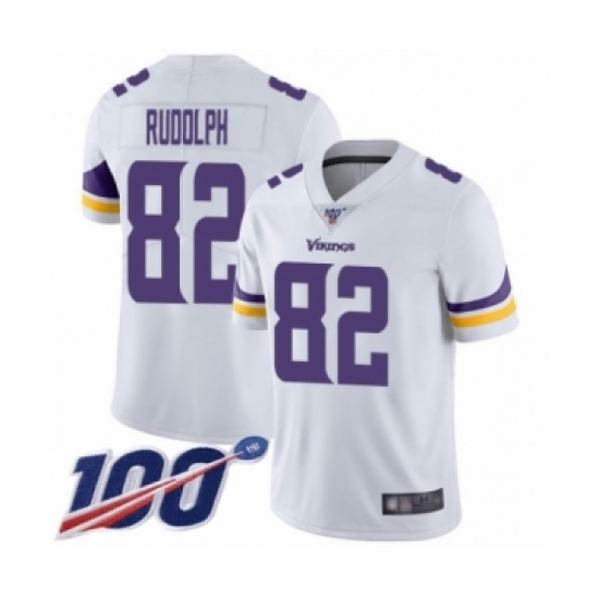Men's Minnesota Vikings #82 Kyle Rudolph White Vapor Untouchable Limited Player 100th Season Football Jersey - Ujersey