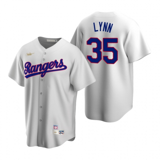 Men's Nike Texas Rangers #35 Lance Lynn White Cooperstown Collection Home Stitched Baseball Jersey - Ujersey