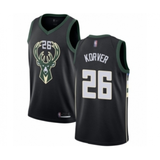 Women's Milwaukee Bucks #26 Kyle Korver Swingman Black Basketball Jersey - Statement Edition - Ujersey