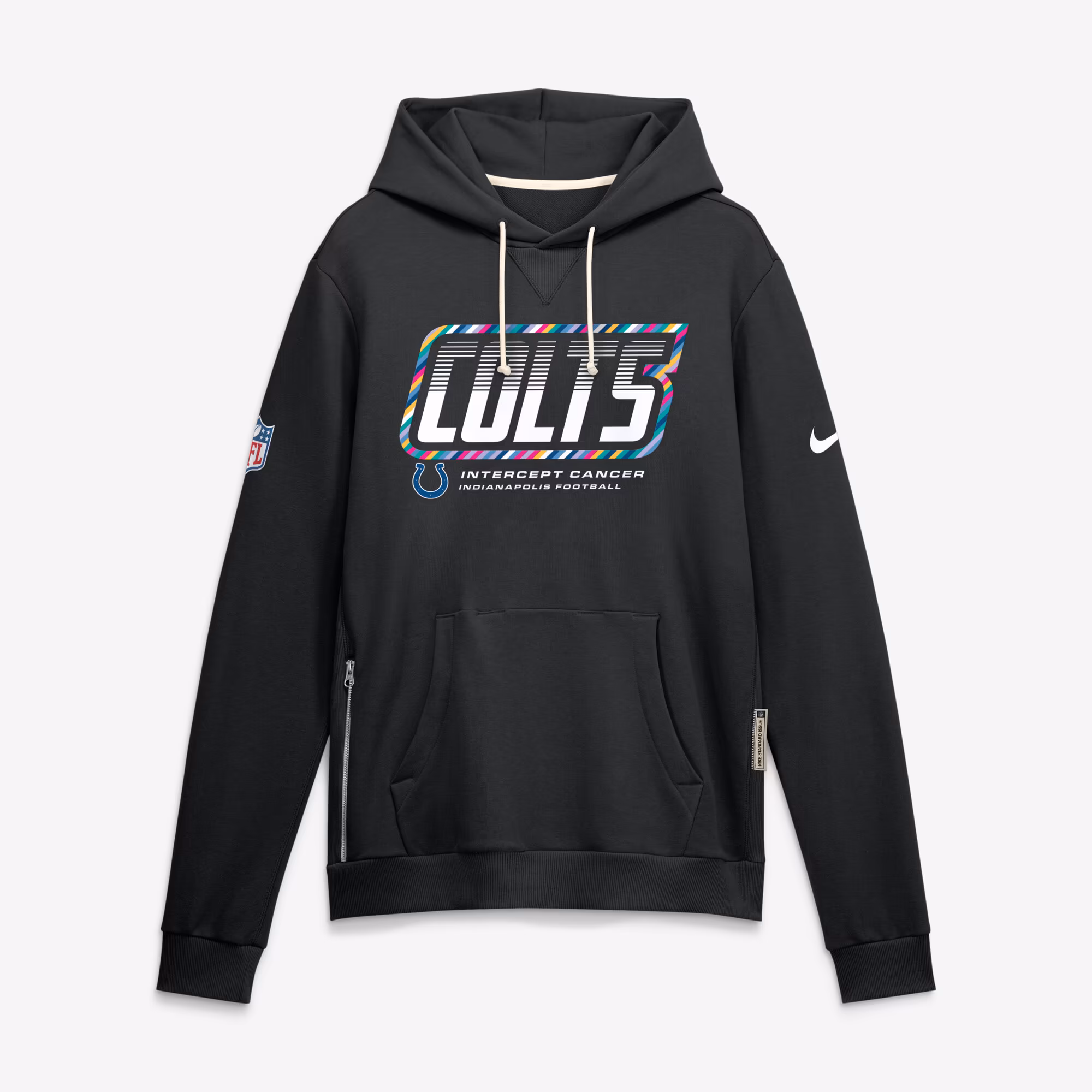 Men's Indianapolis Colts Nike Black 2026 NFL Crucial Catch Sideline Standard Issue Dri-FIT Pullover Hoodie