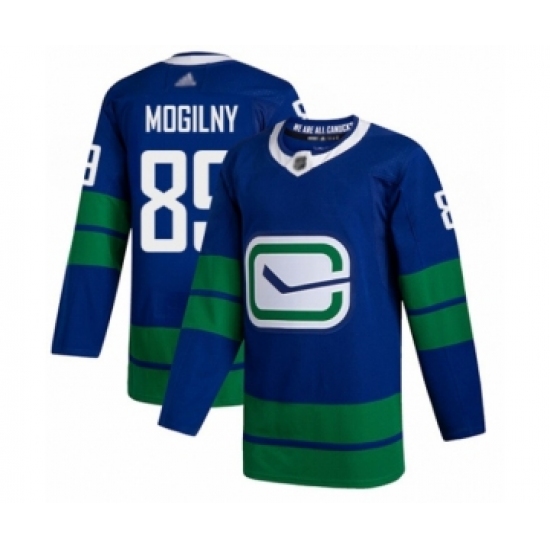 Men's Vancouver Canucks #89 Alexander Mogilny Authentic Royal Blue Alternate Hockey Jersey - Ujersey