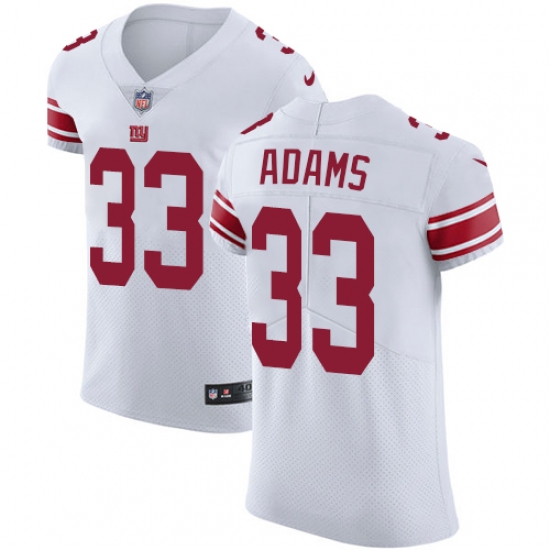 Men's Nike New York Giants #33 Andrew Adams White Vapor Untouchable Elite Player NFL Jersey - Ujersey