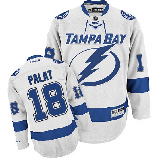 Youth Reebok Tampa Bay Lightning #18 Ondrej Palat Authentic White Away NHL Jersey - Ujersey