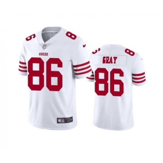 Men's San Francisco 49ers #86 Danny Gray White Stitched Football Jersey - Ujersey