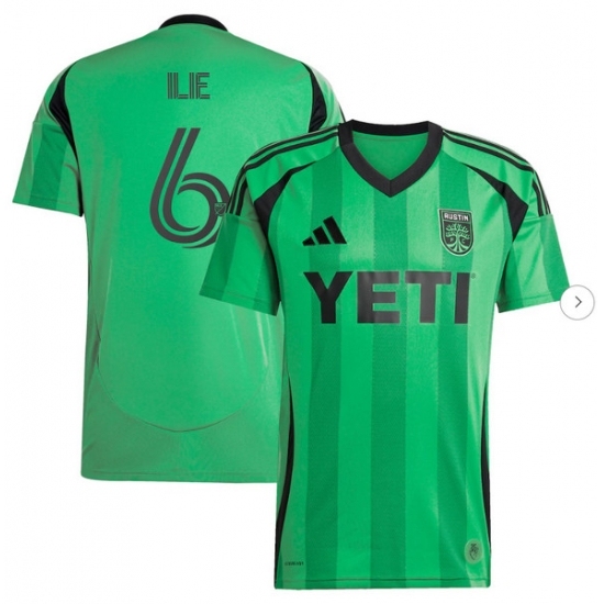 Mens Austin FC Ilie Sanchez adidas Green 2025 The Heartbeat Kit Replica Player Jersey - Ujersey