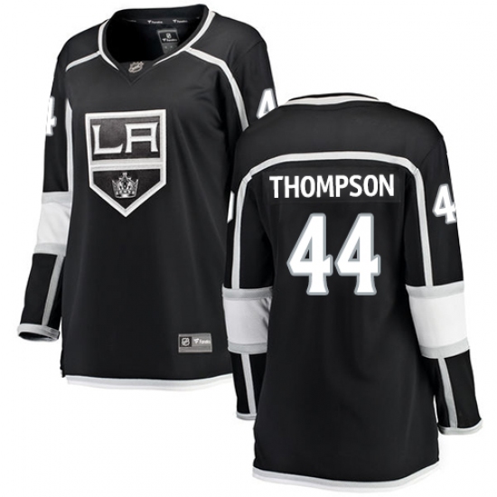 Women's Los Angeles Kings #44 Nate Thompson Authentic Black Home Fanatics Branded Breakaway NHL Jersey - Ujersey