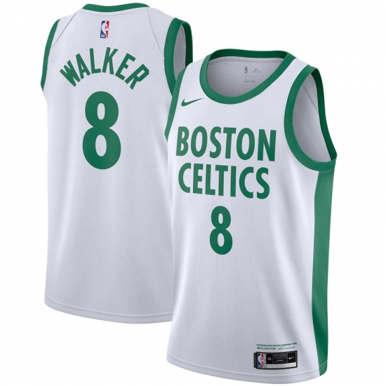 Men's Boston Celtics #8 Kemba Walker Nike White 2020-21 Swingman Player Jersey - Ujersey