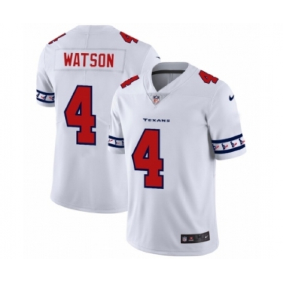 Men's Houston Texans #4 Deshaun Watson White Team Logo Cool Edition Jersey - Ujersey