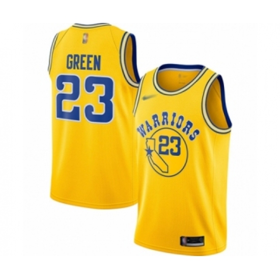 Youth Golden State Warriors #23 Draymond Green Swingman Gold Hardwood Classics Basketball Jersey - Ujersey