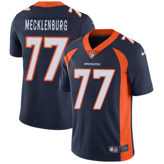 Men's Nike Denver Broncos #77 Karl Mecklenburg Navy Blue Alternate Vapor Untouchable Limited Player NFL Jersey - Ujersey